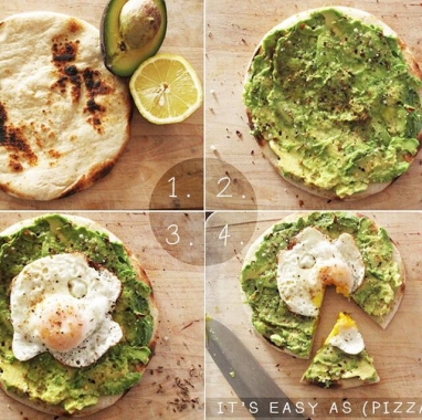 Avocado and Egg Pizza Snack